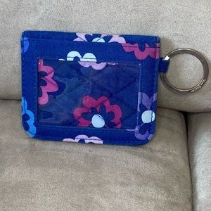 Vera Bradley Ellie Flowers Blue Campus Double ID Case Wallet